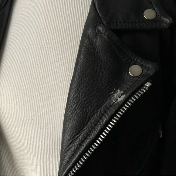 SOLD Vintage Leather Moto Jacket - Picture 3 of 7